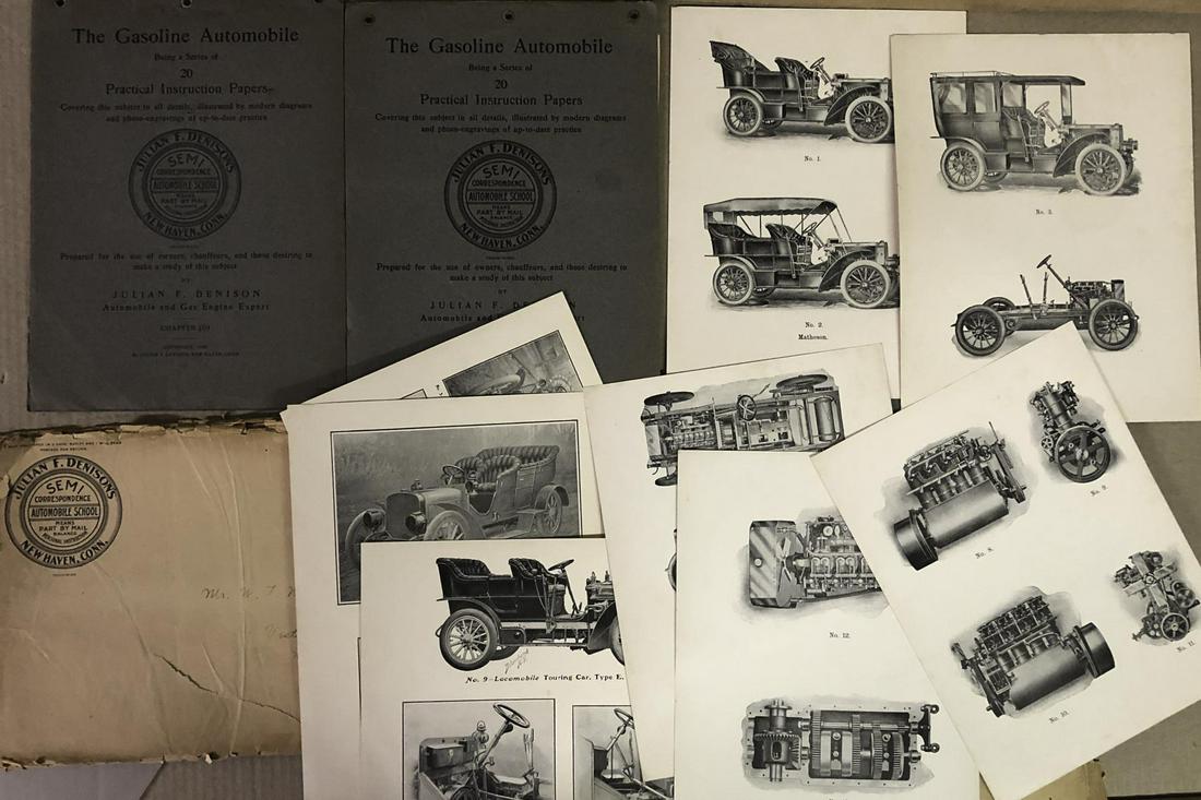 Early motoring lot - two books, school lessons (1 of 2)