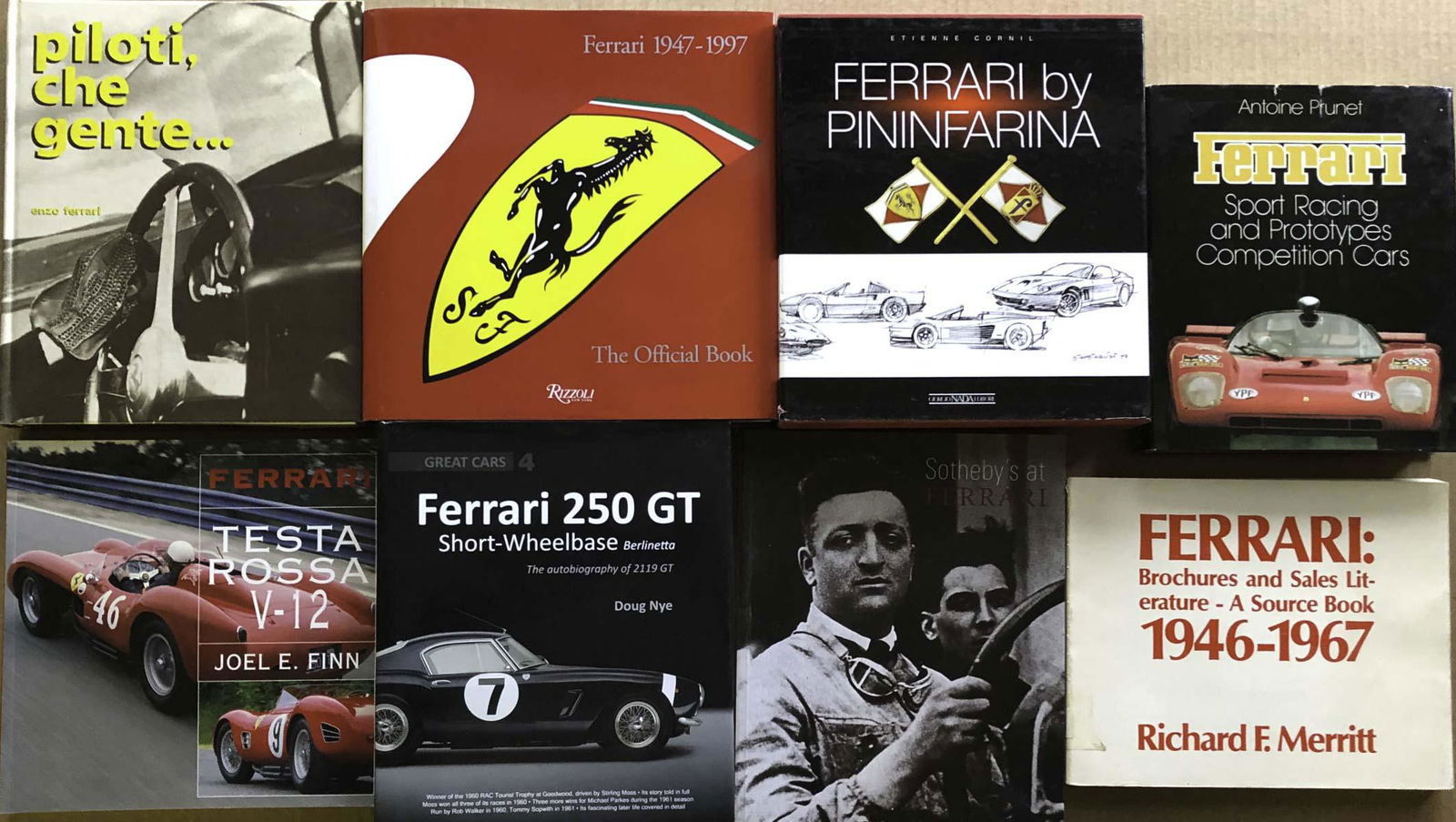 Eight books - Ferrari and Italian car subjects (1 of 1)