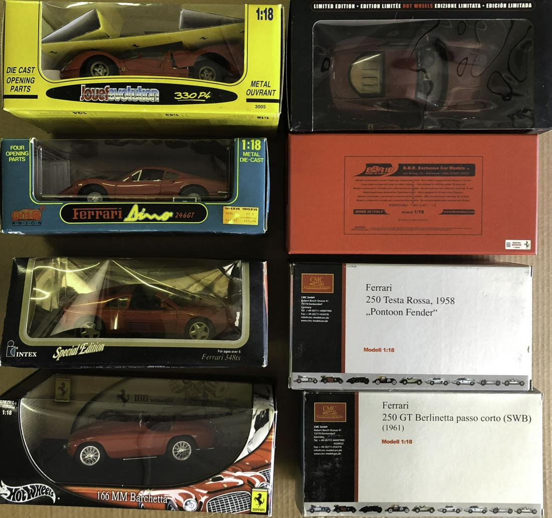 Eight 1/18 scale Ferrari models (1 of 1)