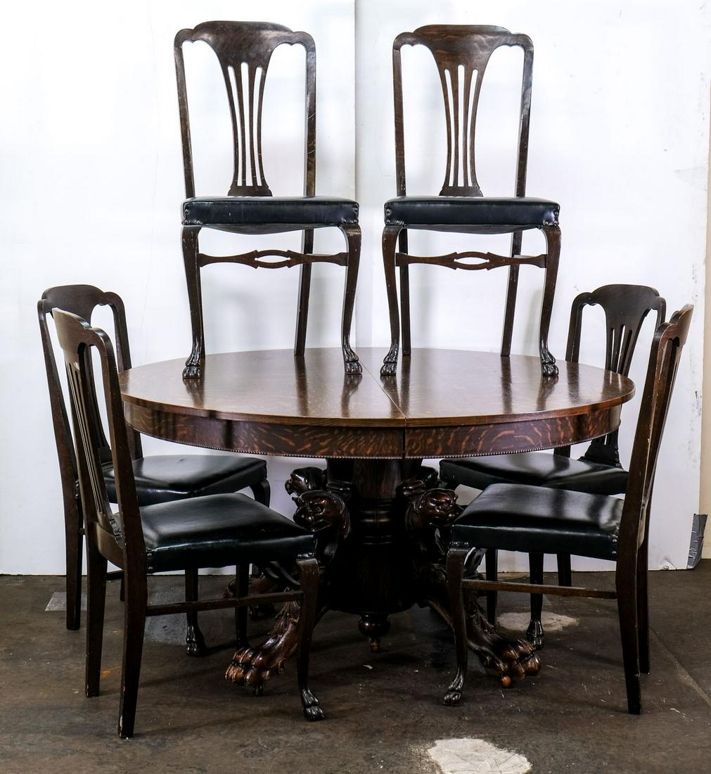 Oak Dining Table and Six Chairs (1 of 4)