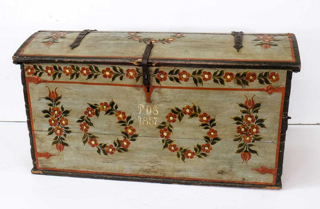 Antique Swedish Blanket Chest (1 of 6)