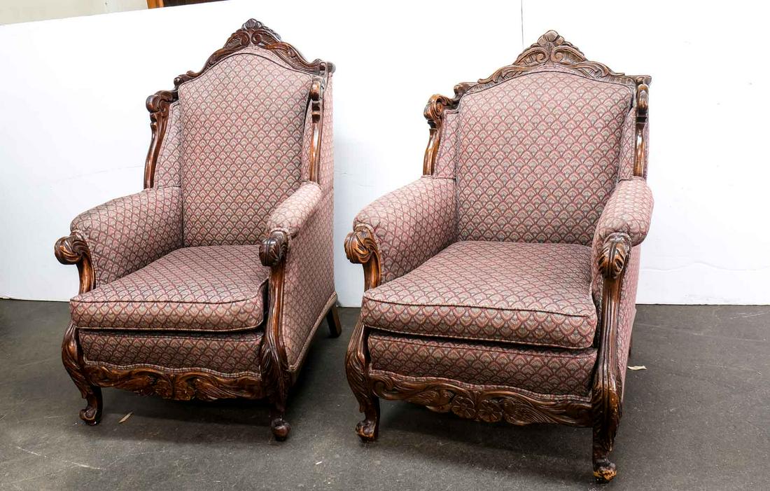 His & Hers Victorian  Arm Chairs (1 of 4)