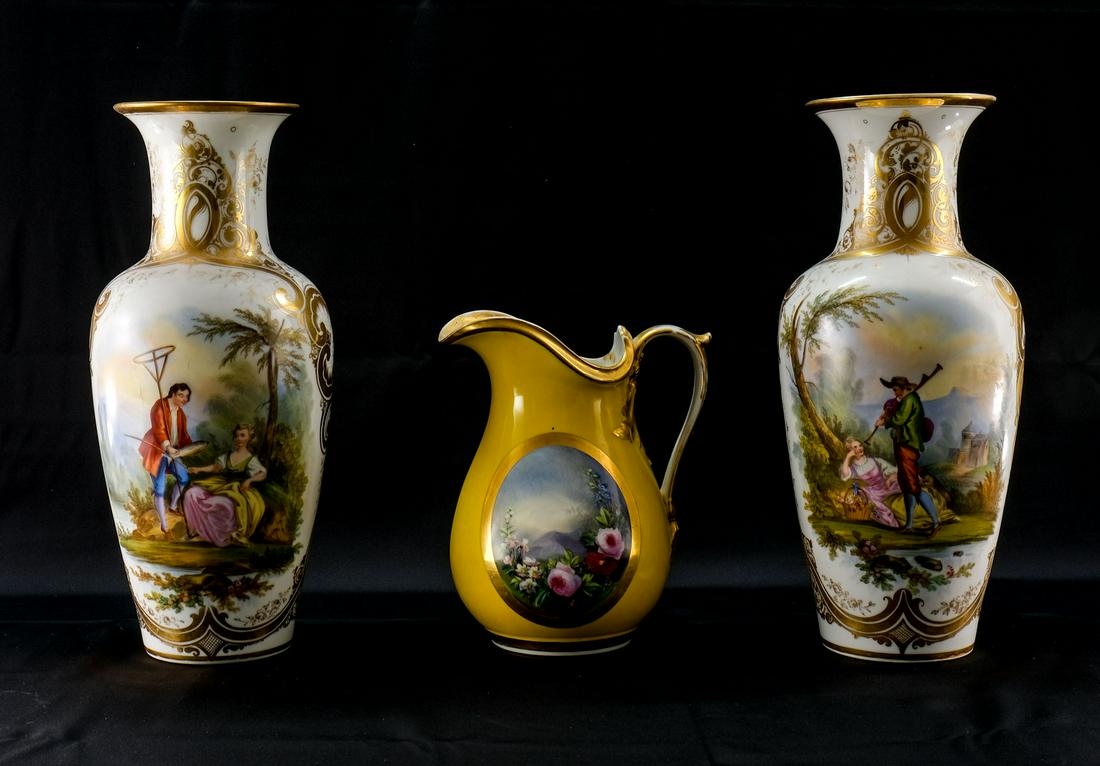 3 pcs Old Paris Porcelain (1 of 7)