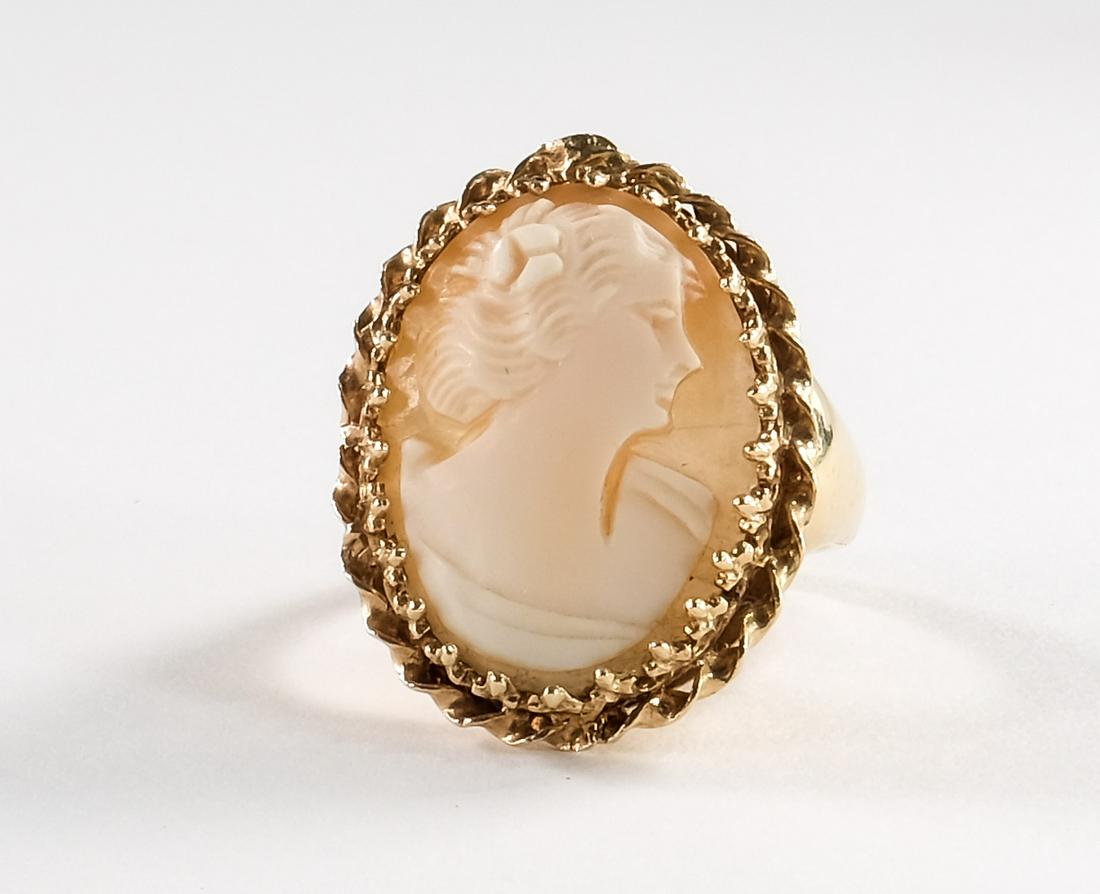 Ladies 14K Cameo Ring (1 of 4)