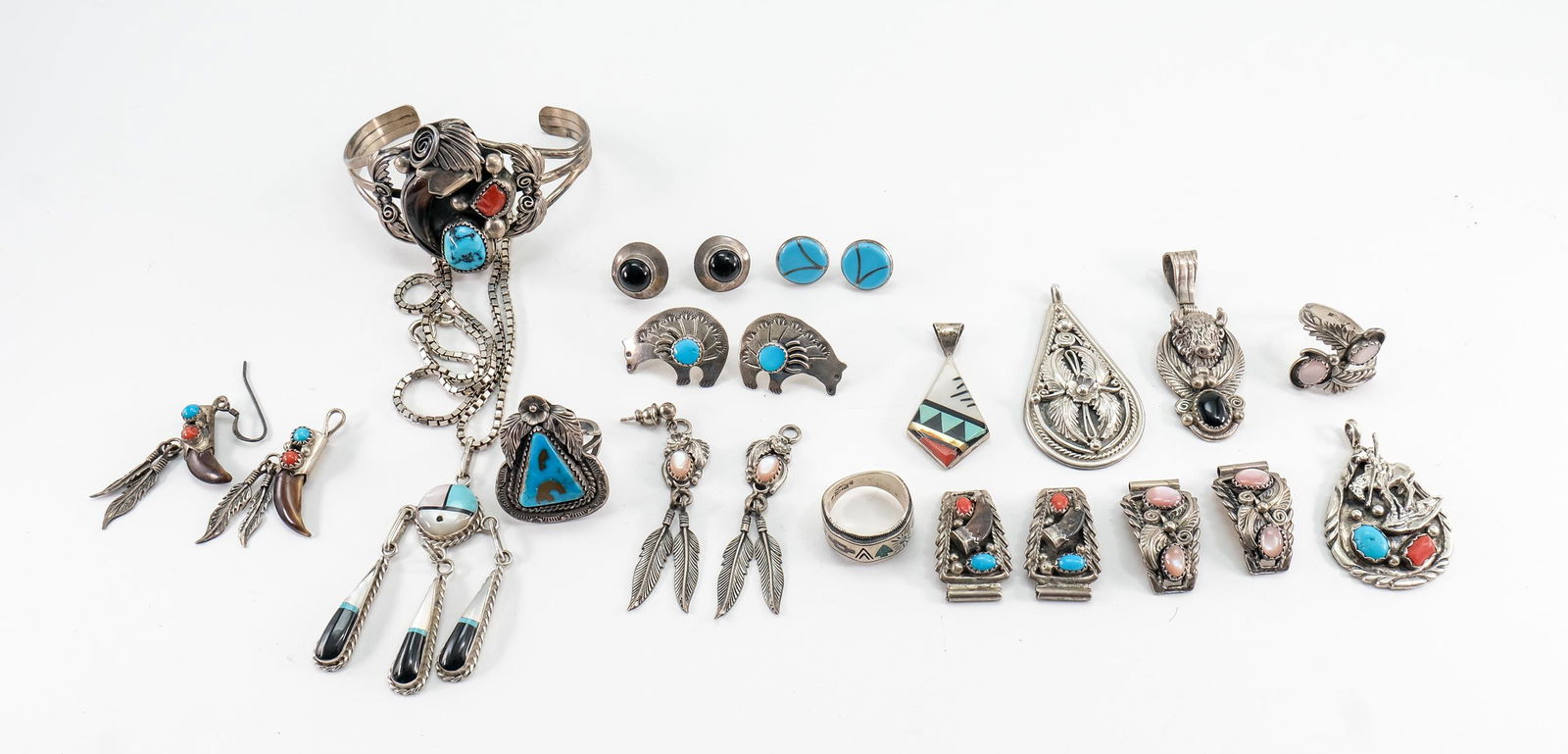 Southwest Sterling Silver Jewelry Group (1 of 4)