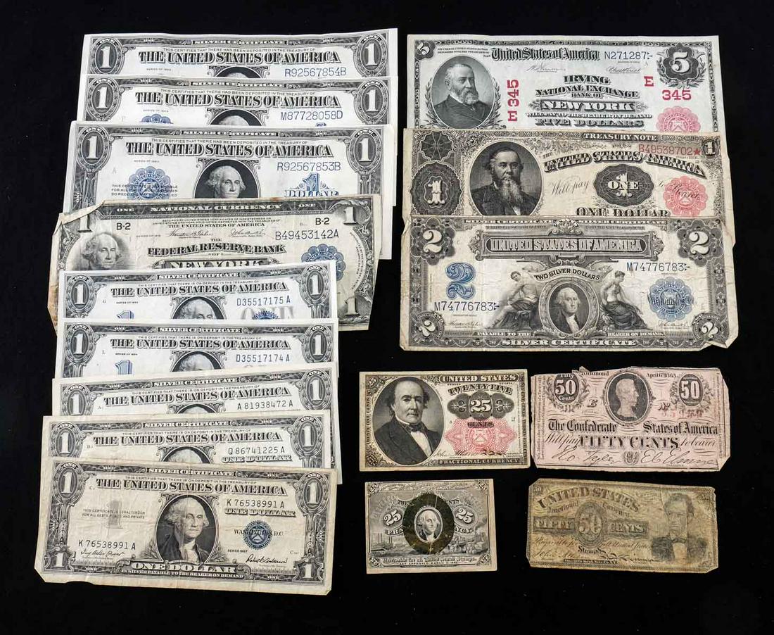 Us Currency: Mixed Estate Lot (1 of 9)