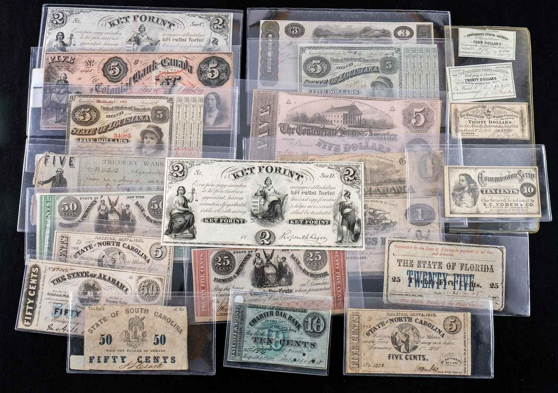 Obsolete Bank Notes: Mostly Confederate States (1 of 6)