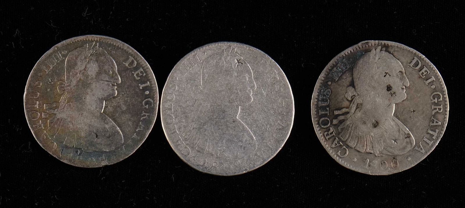 Three Spanish Milled Dollars: 8 Reales (1 of 5)