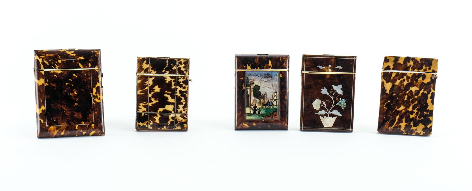 Five Antique Shell Calling Card Cases (1 of 6)