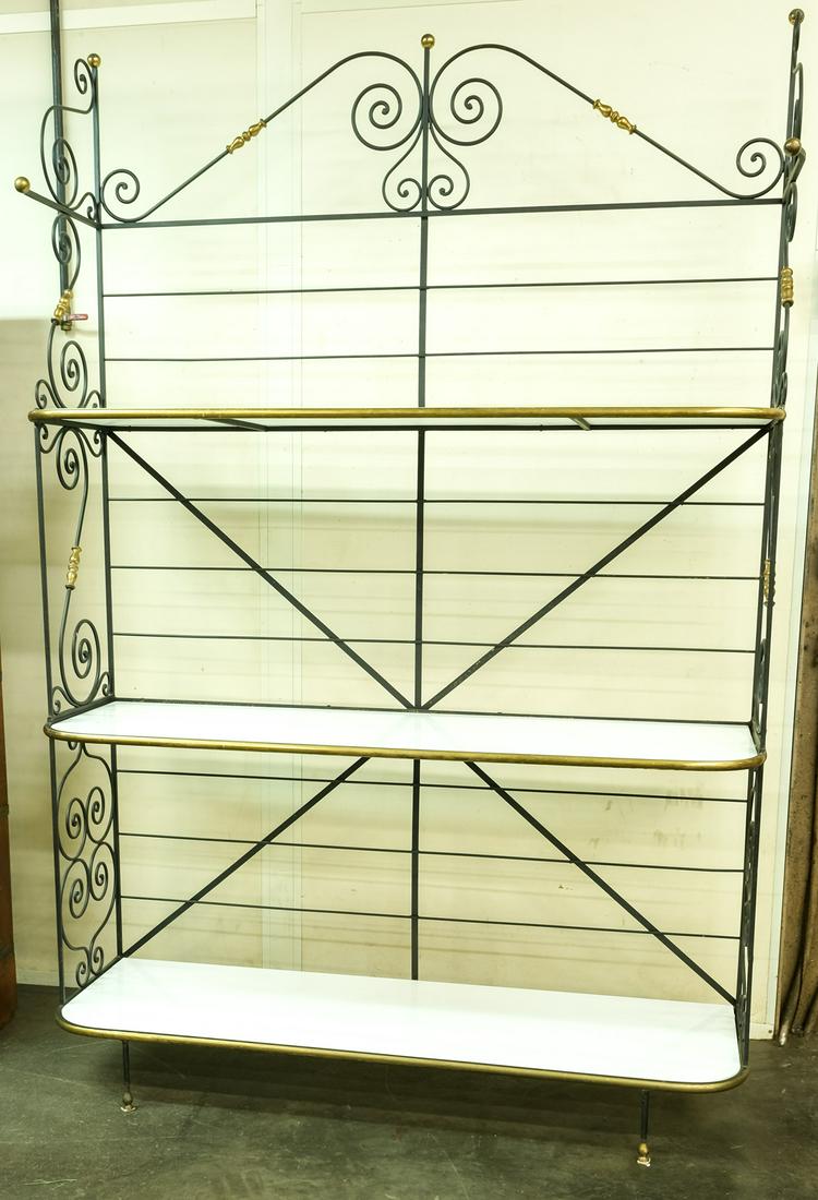 Antique Iron and Glass Bakers Rack (1 of 4)