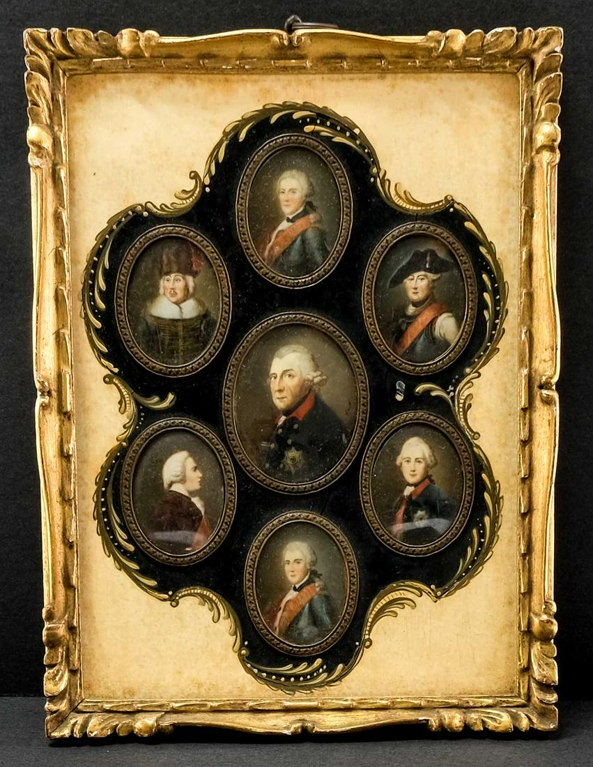 Miniature Portraits Frederick the Great & Generals (1 of 3)