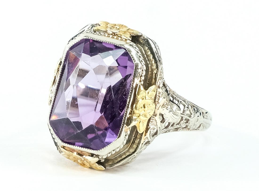 14K Art Deco Amethyst Ring (1 of 3)