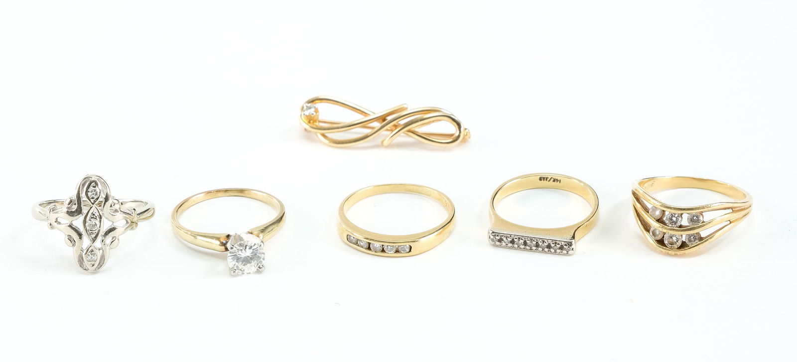 Estate 14K Diamond Jewelry Group w/ Solitaire (1 of 4)