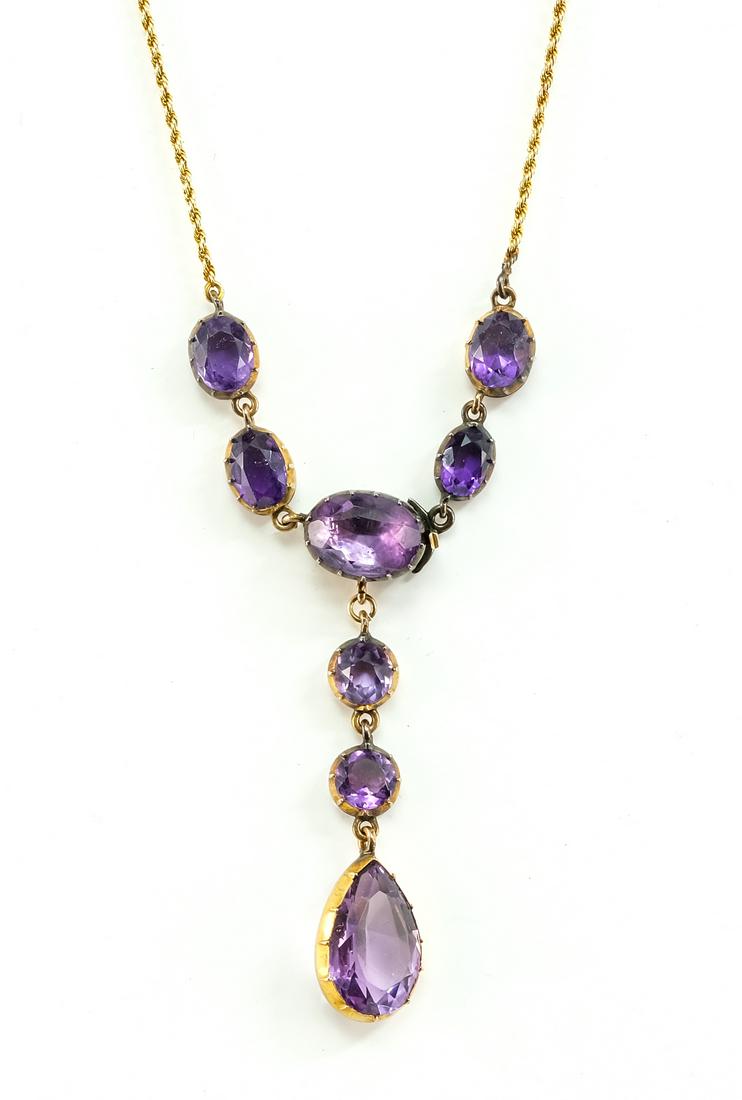 Antique Amethyst Pendant Necklace (1 of 3)