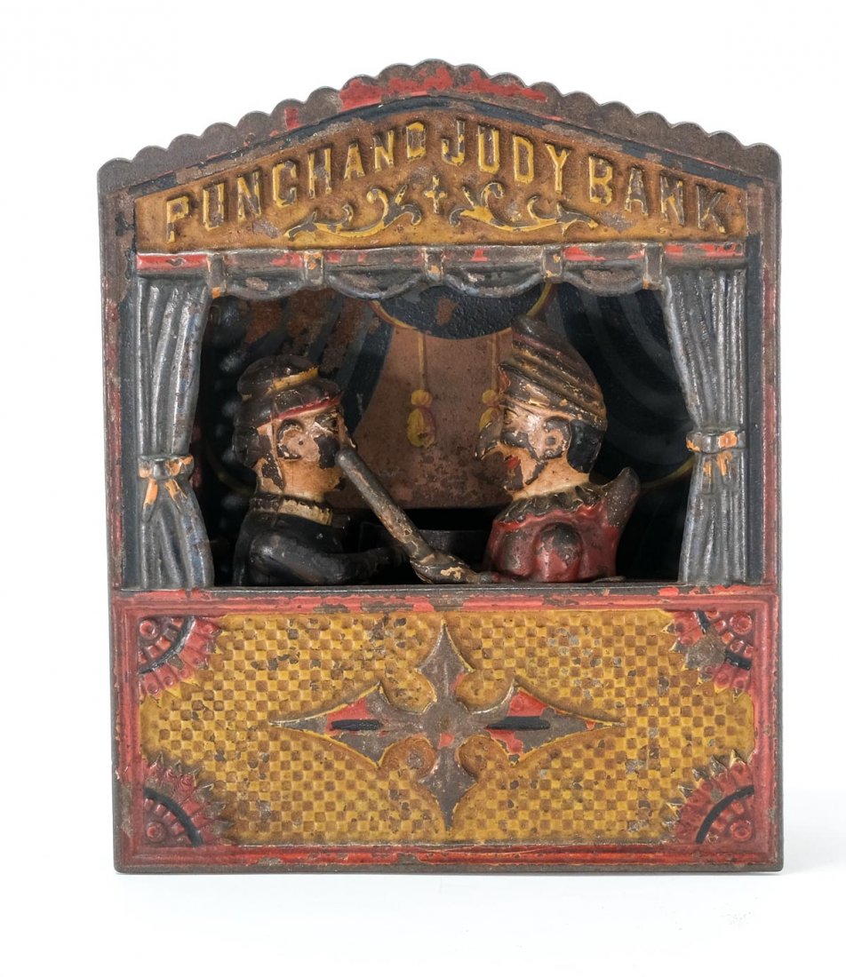 Cast Iron Punch & Judy Mechanical Bank (1 of 4)