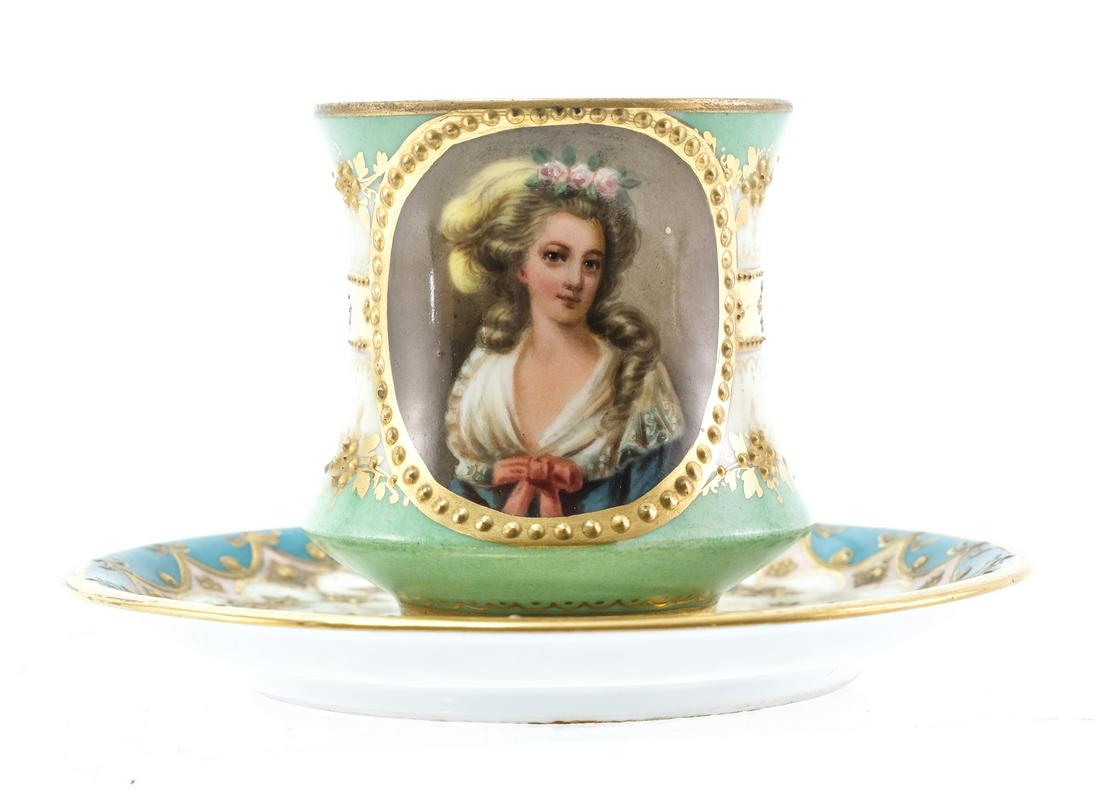 Dresden Porcelain Portrait Tea Cup (1 of 4)