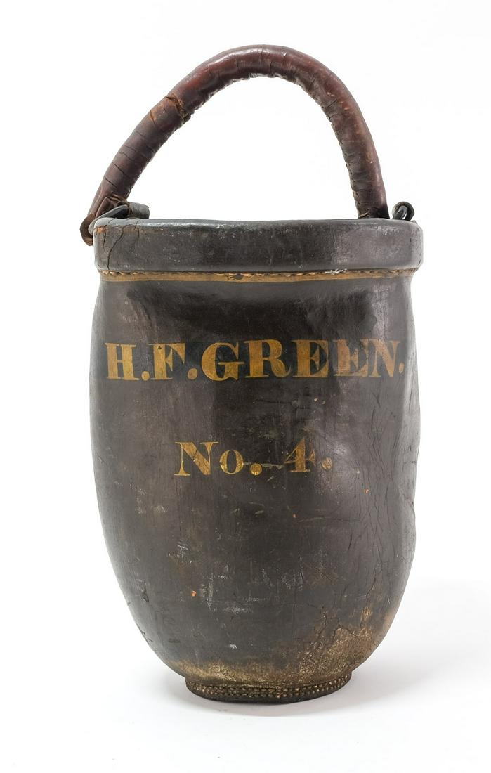 Antique Leather Fire Bucket (1 of 4)