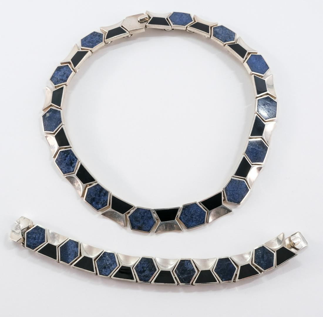 Mexican Sterling Silver Necklace & Bracelet (1 of 6)