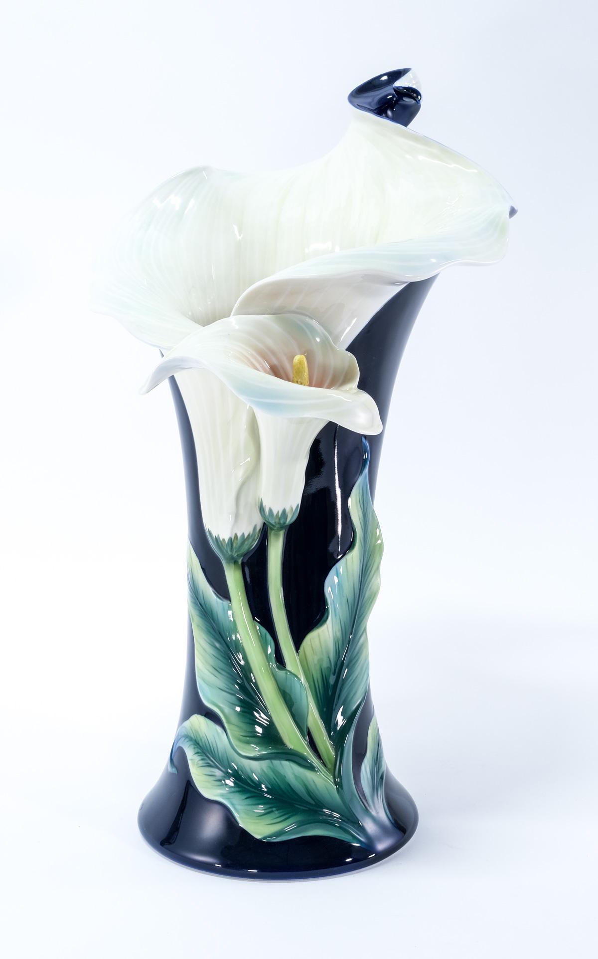 Large Franz Porcelain Vase: Calla Lily (1 of 5)