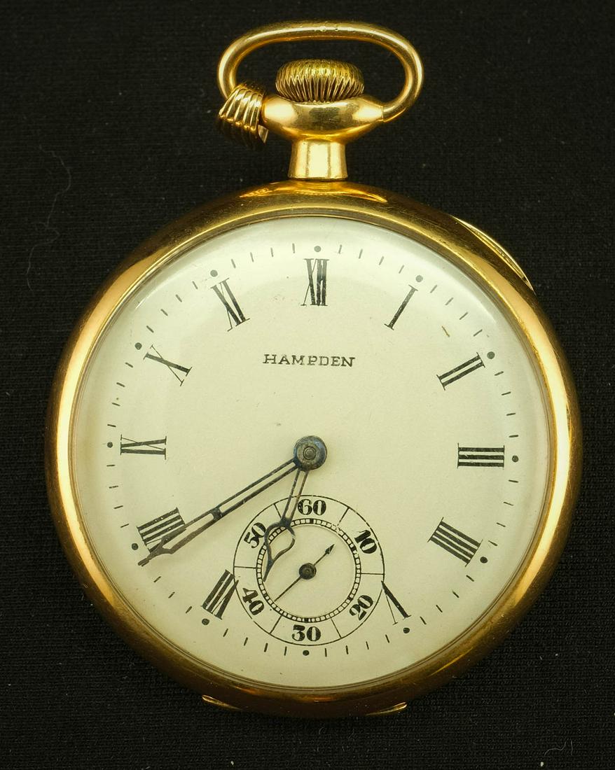 Hampden 14K Open Face Pocket Watch (1 of 3)