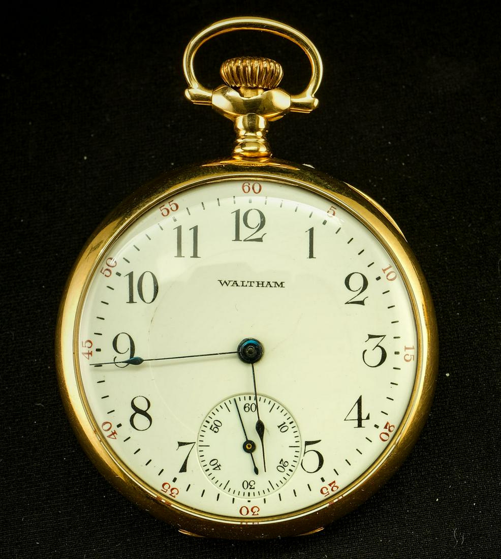 Waltham 14K Open Face Pocket Watch (1 of 4)