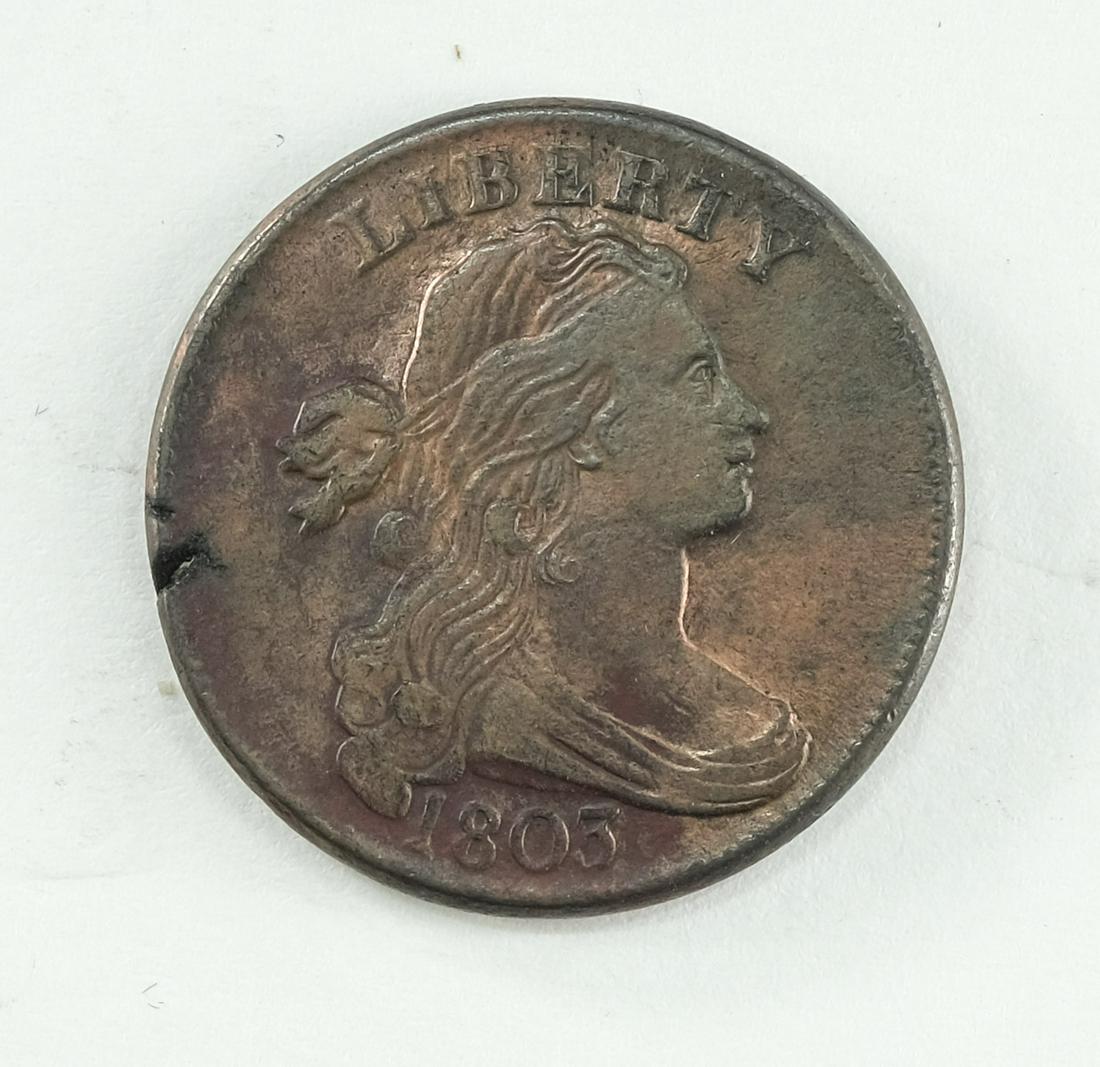1803 Draped Bust Large Cent AU Details (1 of 4)