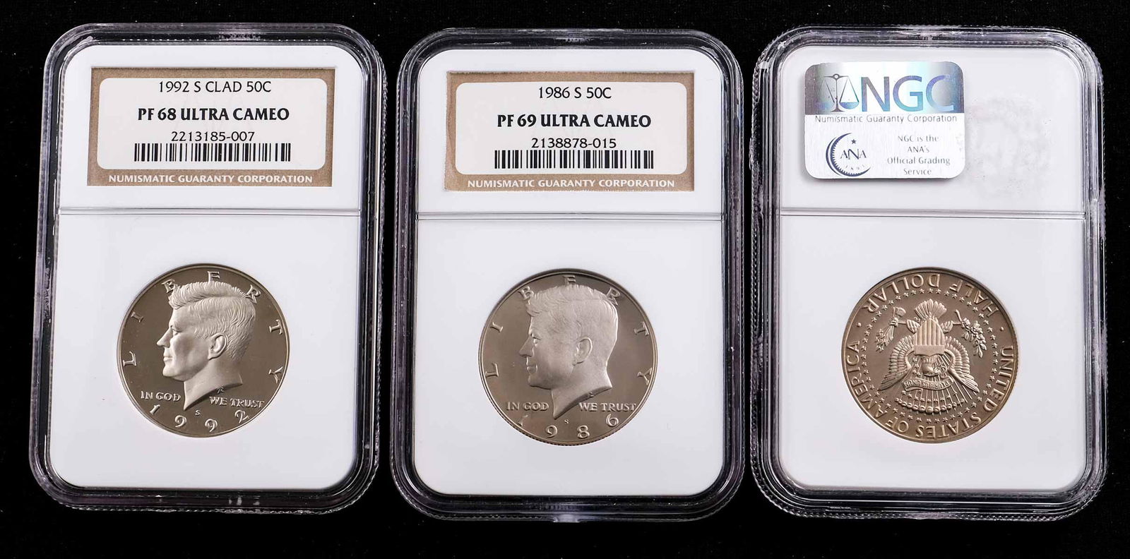 Three Kennedy Half Dollars 50C PF Ultra Cameo NGC (1 of 4)