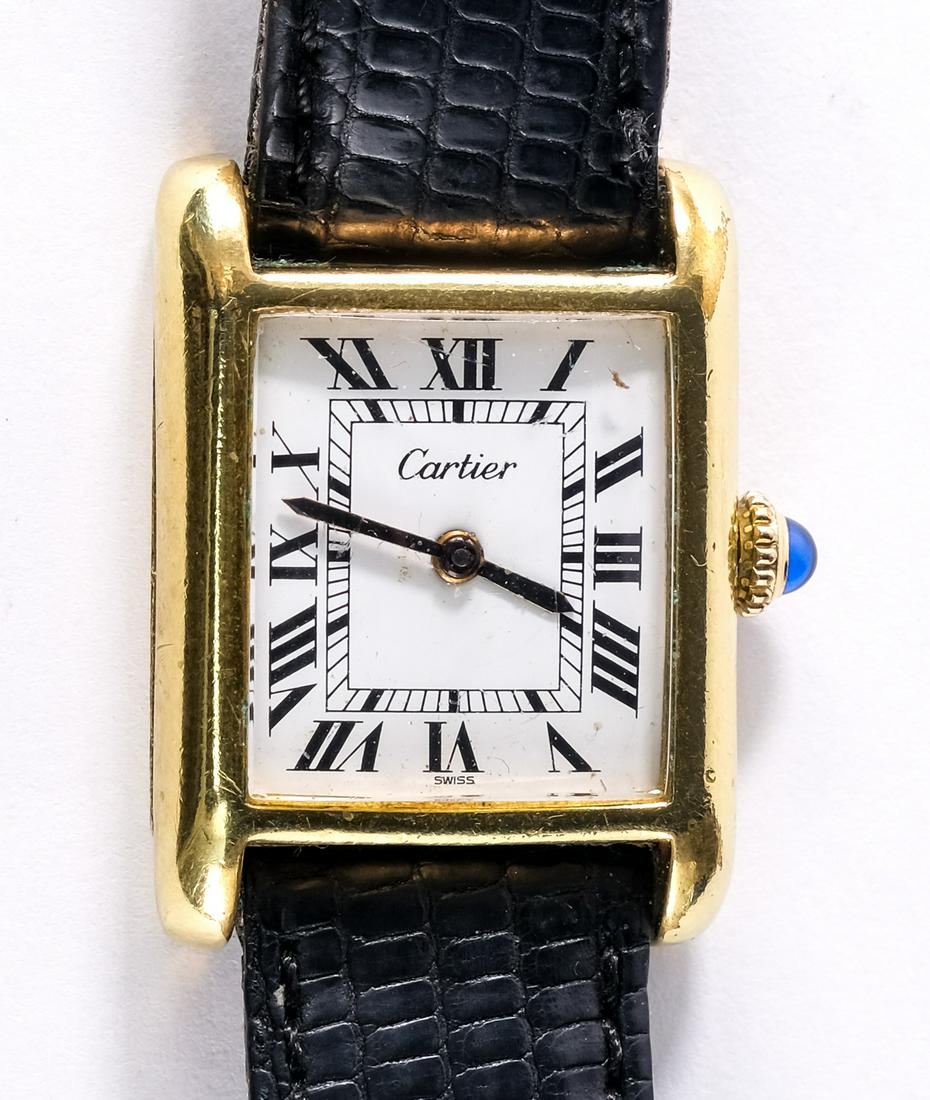 Ladies Cartier Tank Watch 18K GP Original (1 of 4)
