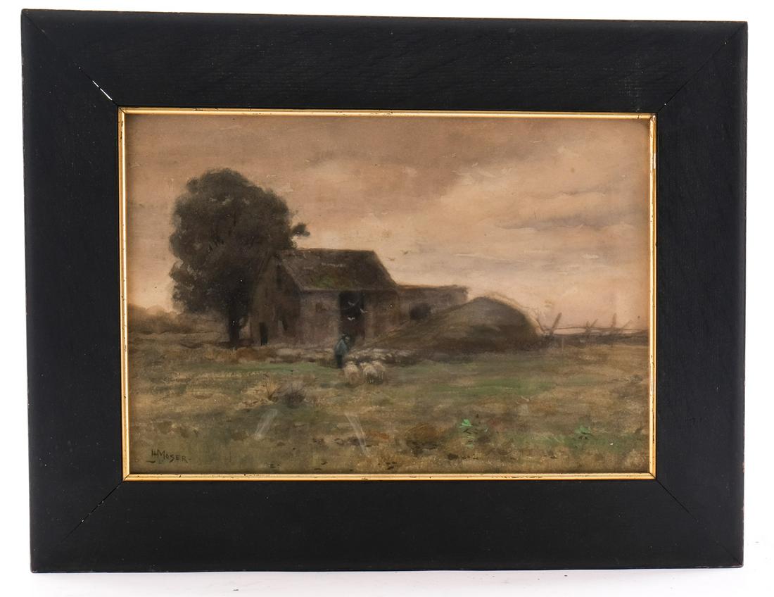 James Henry Moser Watercolor Landscape (1 of 4)