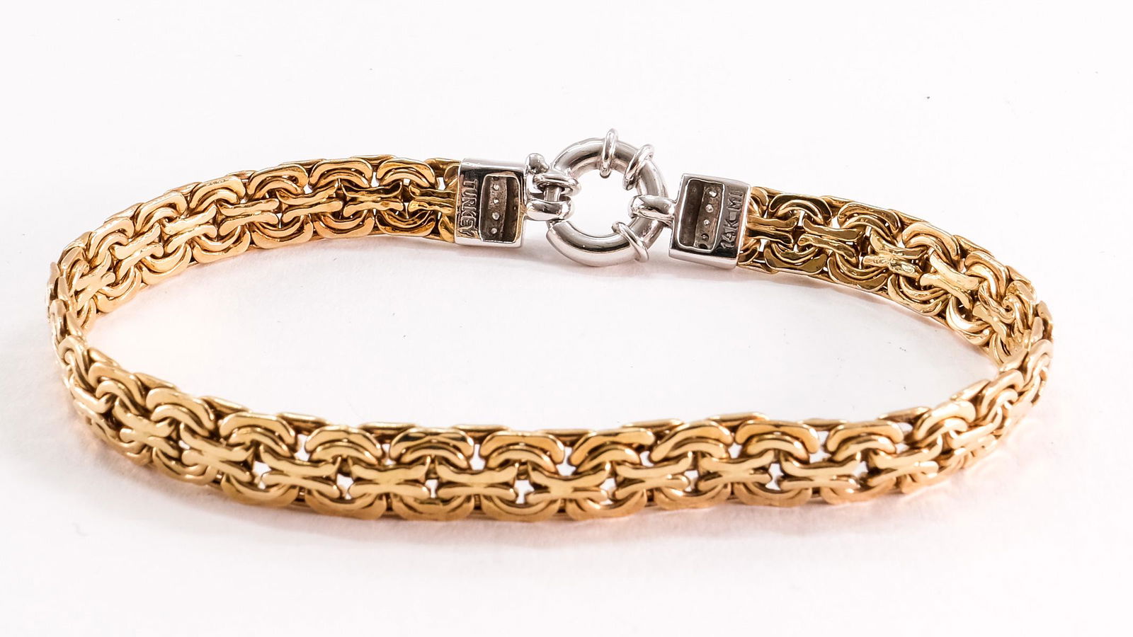 Ladies 14K Gold Byzantine Bracelet (1 of 5)