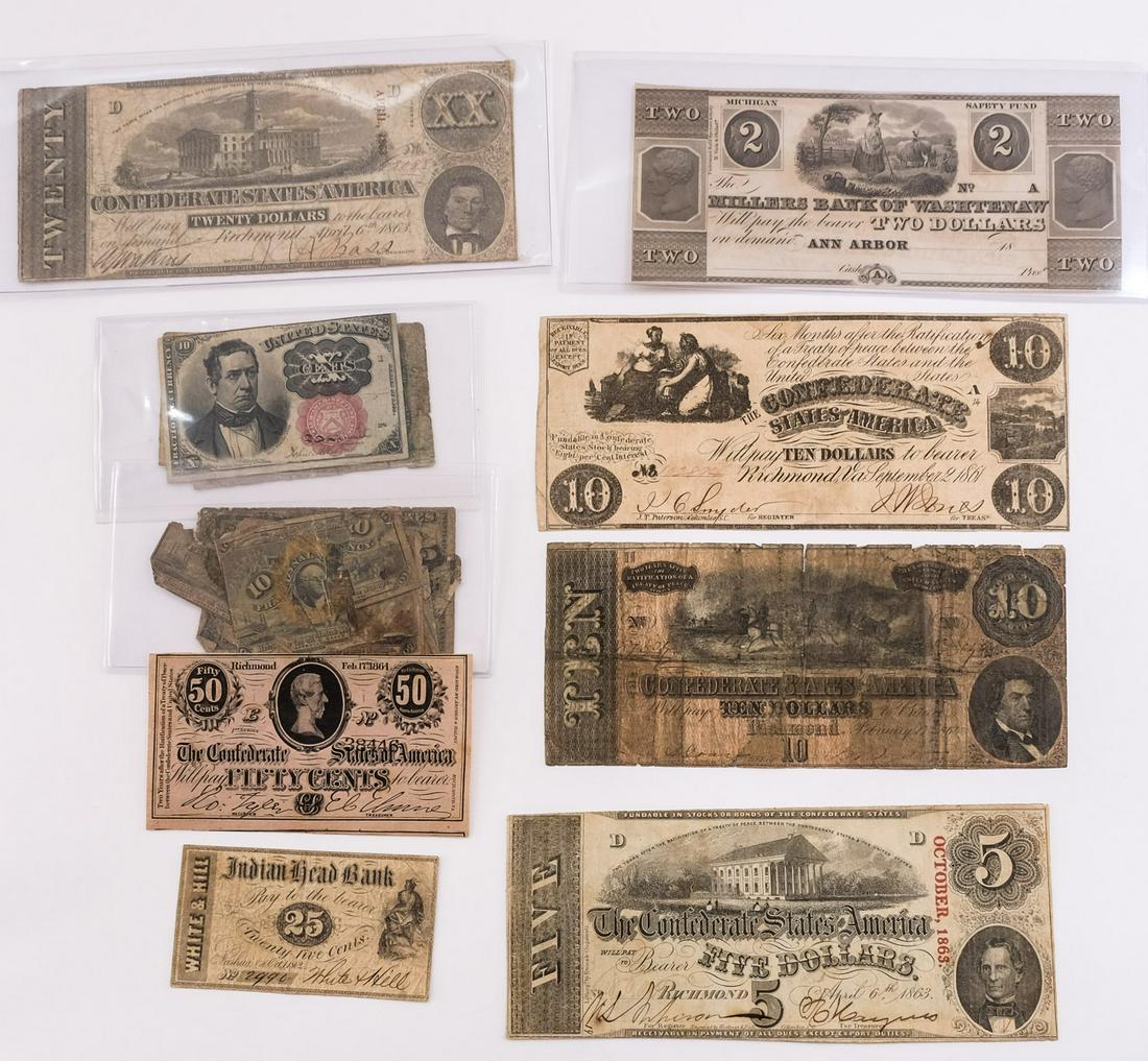 Large Group of 19th Century American Currency (1 of 5)