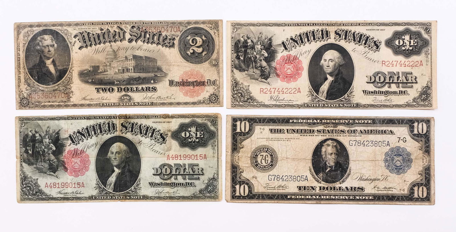 4 pcs Large Format US Currency (1 of 4)