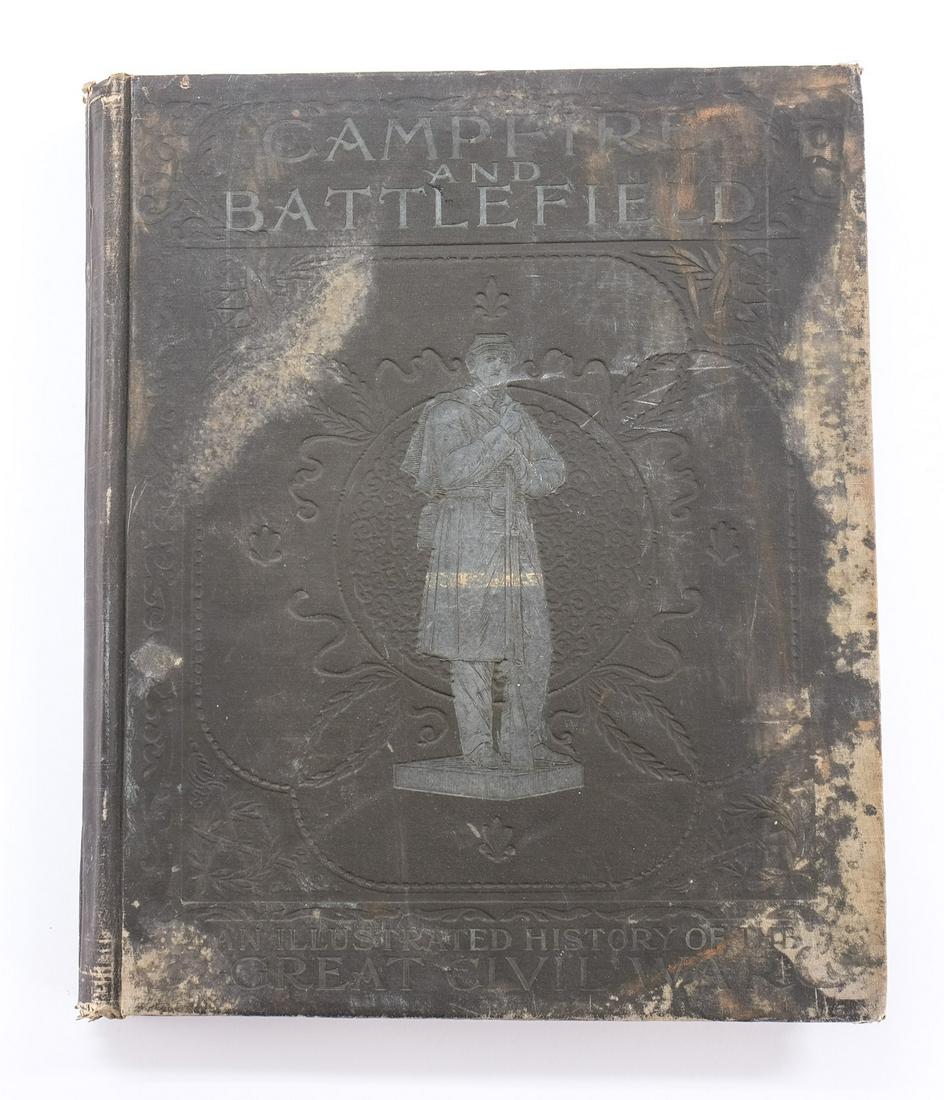 Campfire and Battlefield Civil War History: Campfire and Battlefield: An Illustrated History of the Campaigns and Conflicts of the Great Civil War by Rossiter Johnson, Published by Brian, Taylor & Co. New York 1894. Estate-Fresh copy, with stai