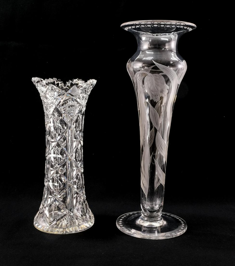 2 Sinclair Cut Glass vases (1 of 5)