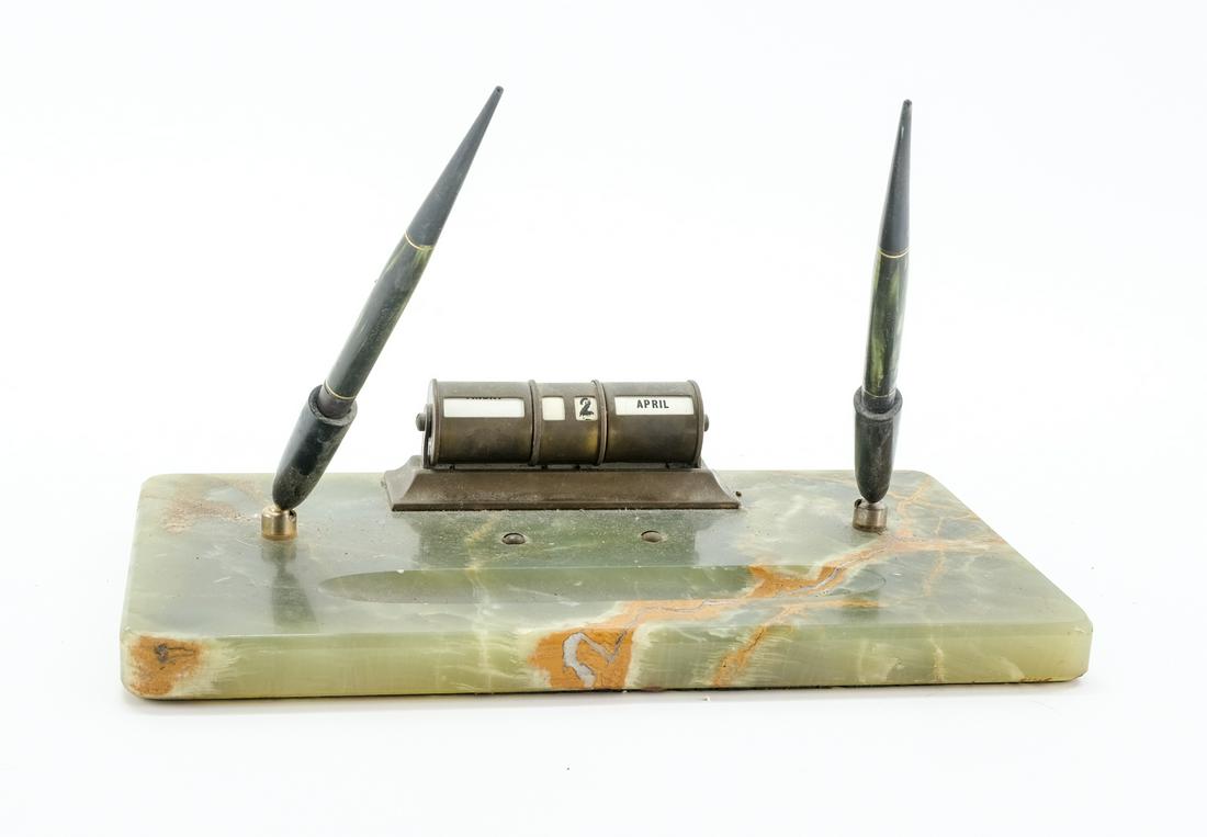 Green Onyx Marble Desk Set (1 of 4)