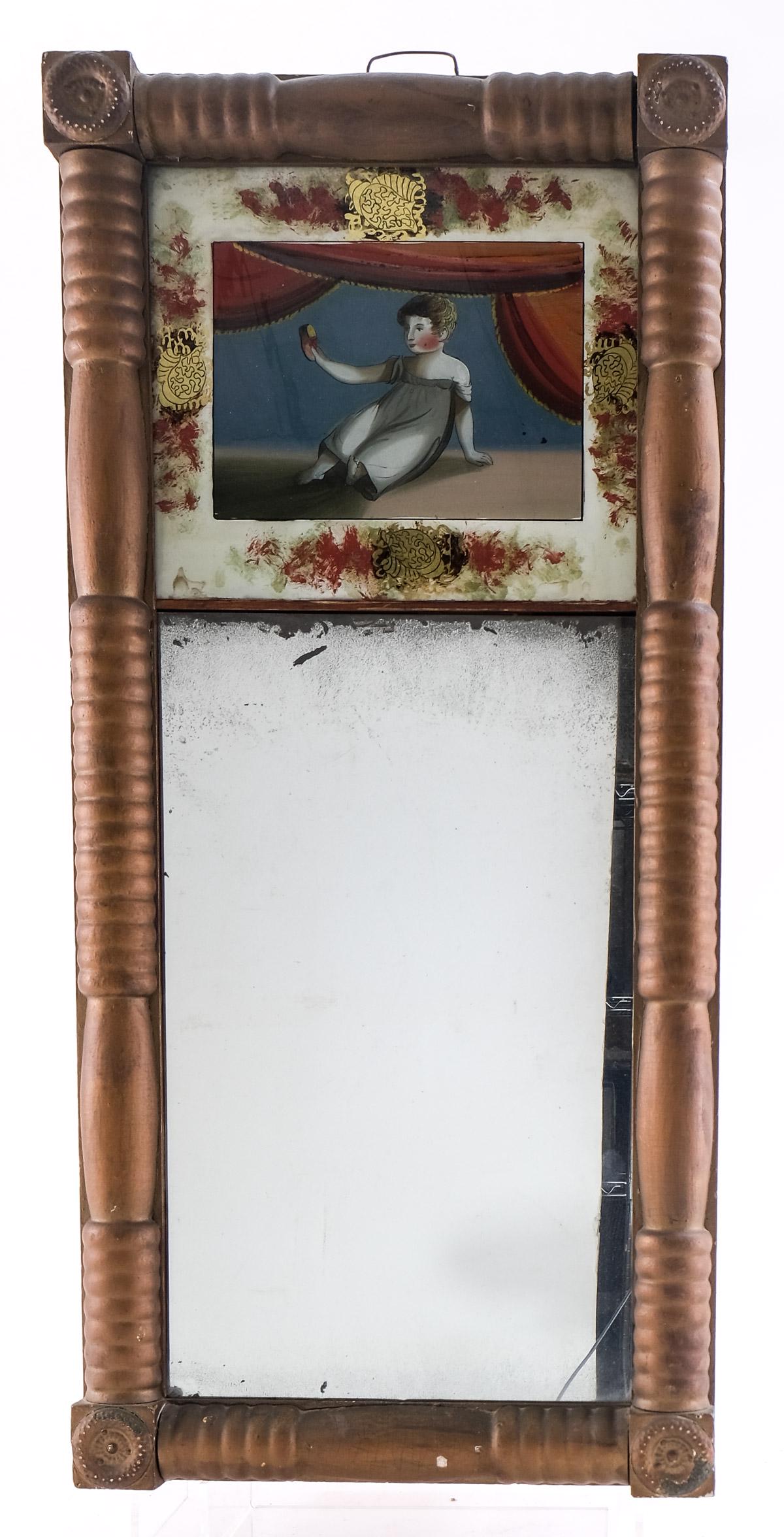 Antique American Two-Part Mirror (1 of 3)