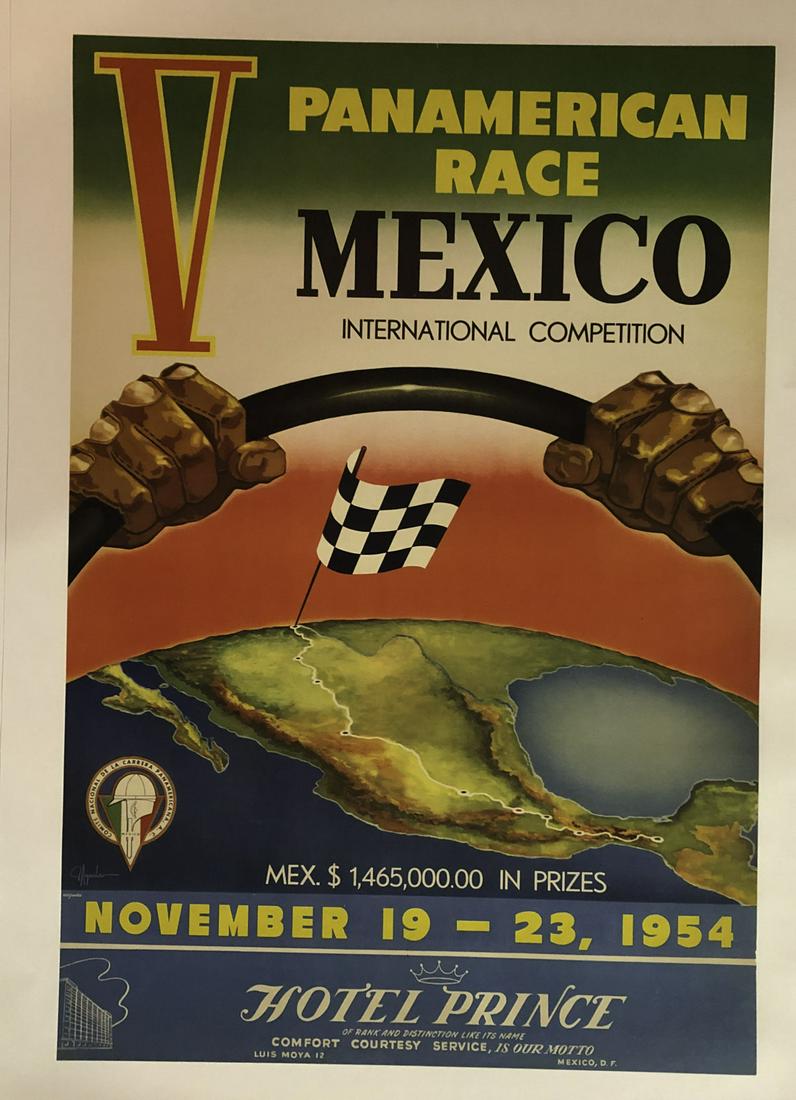 1954 Mexican Panamerican Race original poster (1 of 1)