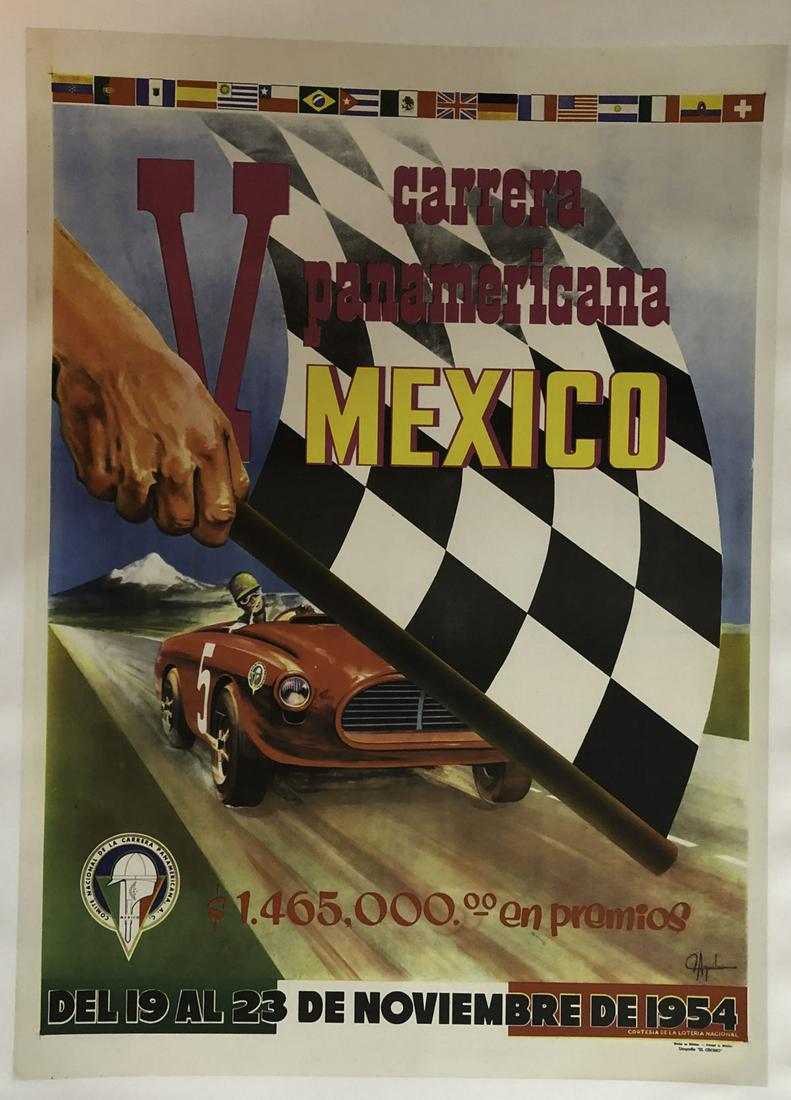 1954 Mexican Carrera Panamerican Race poster (1 of 1)