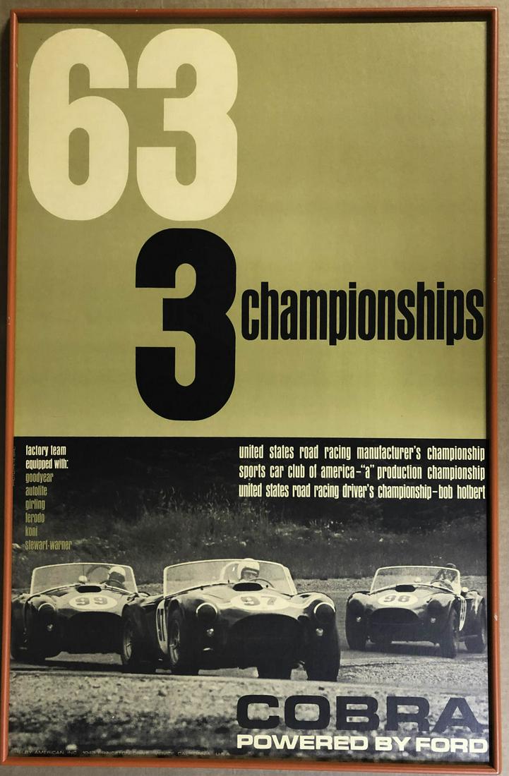 1963 Shelby Cobra American Championships poster (1 of 2)