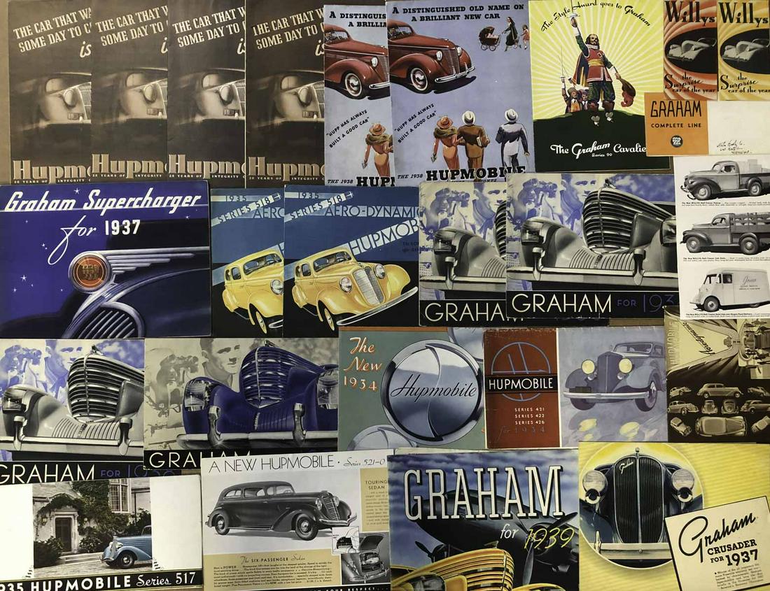 1930-1939 brochures - mixed makes, 52 total (1 of 3)