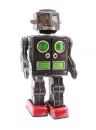 Vintage Tin Horikara Attacking Robot Toy