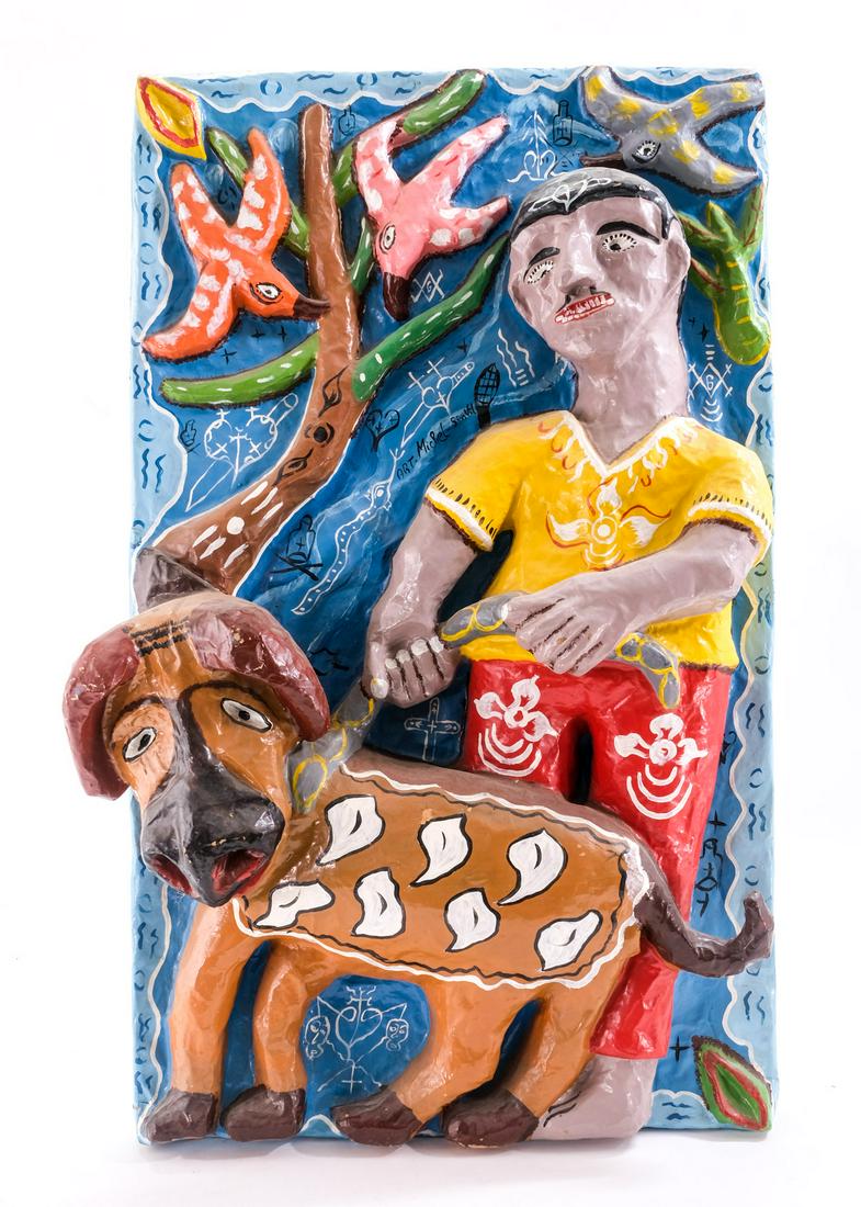 Michel Sinvil Papier-Mache Relief Sculpture (1 of 7)