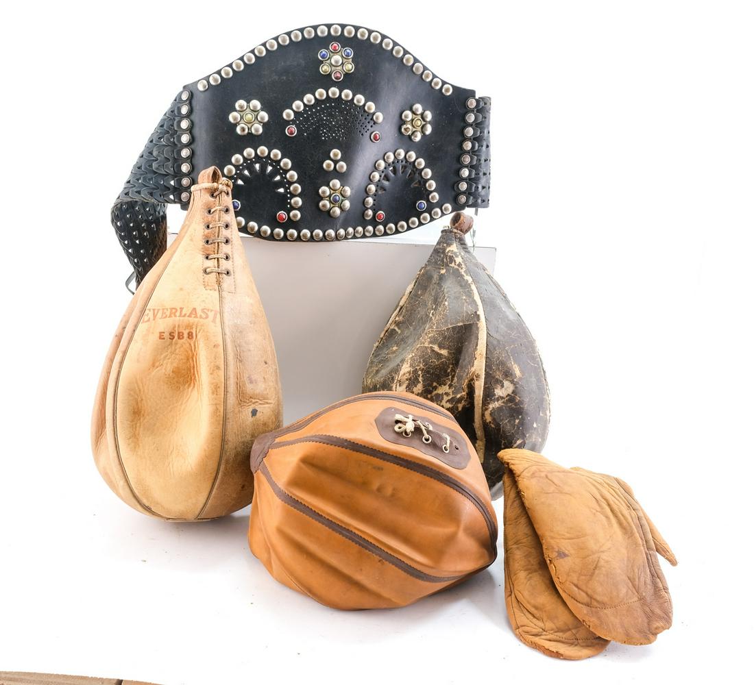 Vintage Boxing Speed Bags and Belts (1 of 3)