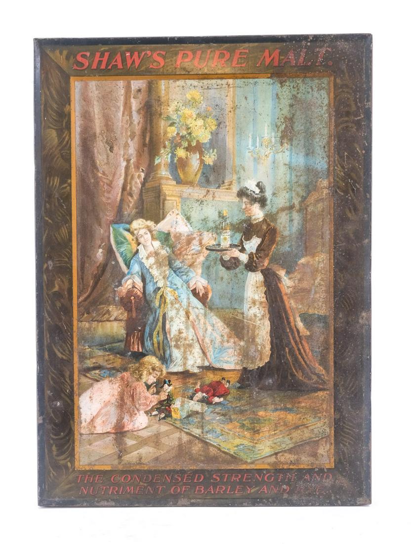 Shaw's Pure Malt tin sign (1 of 4)