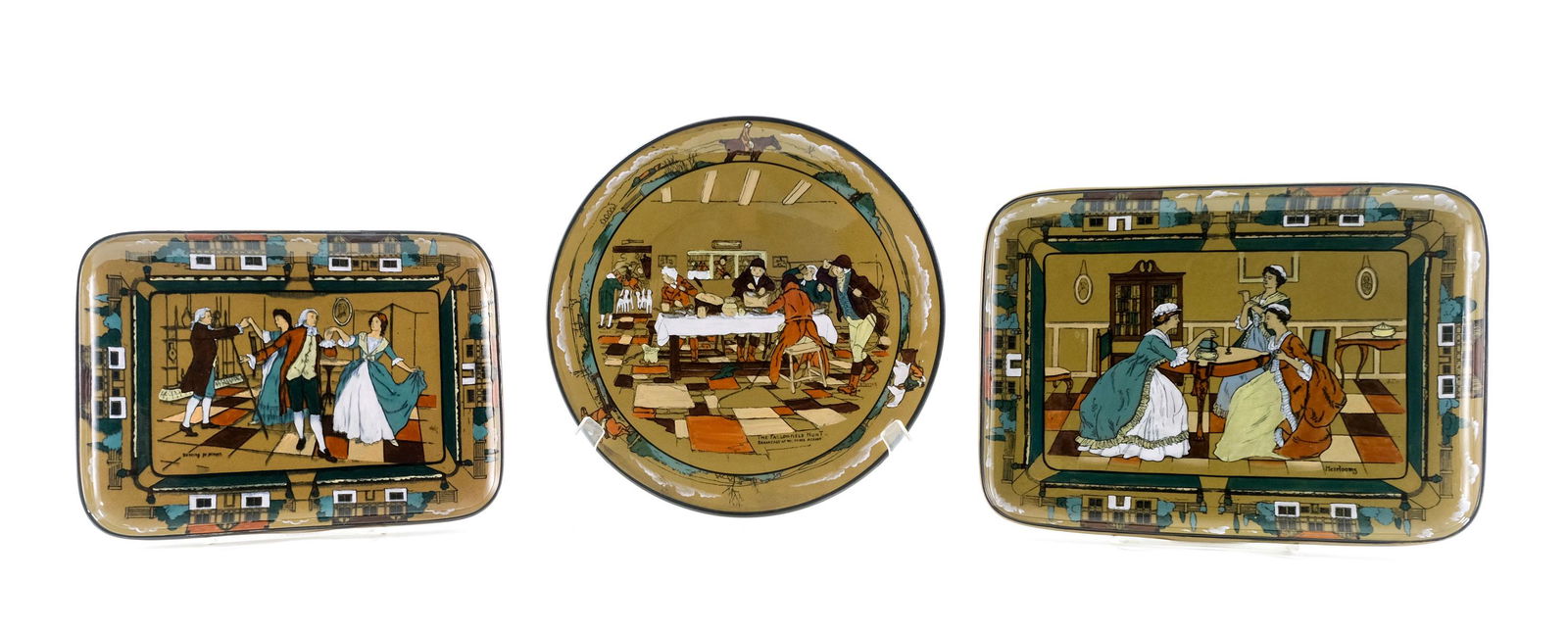 3 Buffalo Pottery Deldareware Trays and Plates (1 of 5)