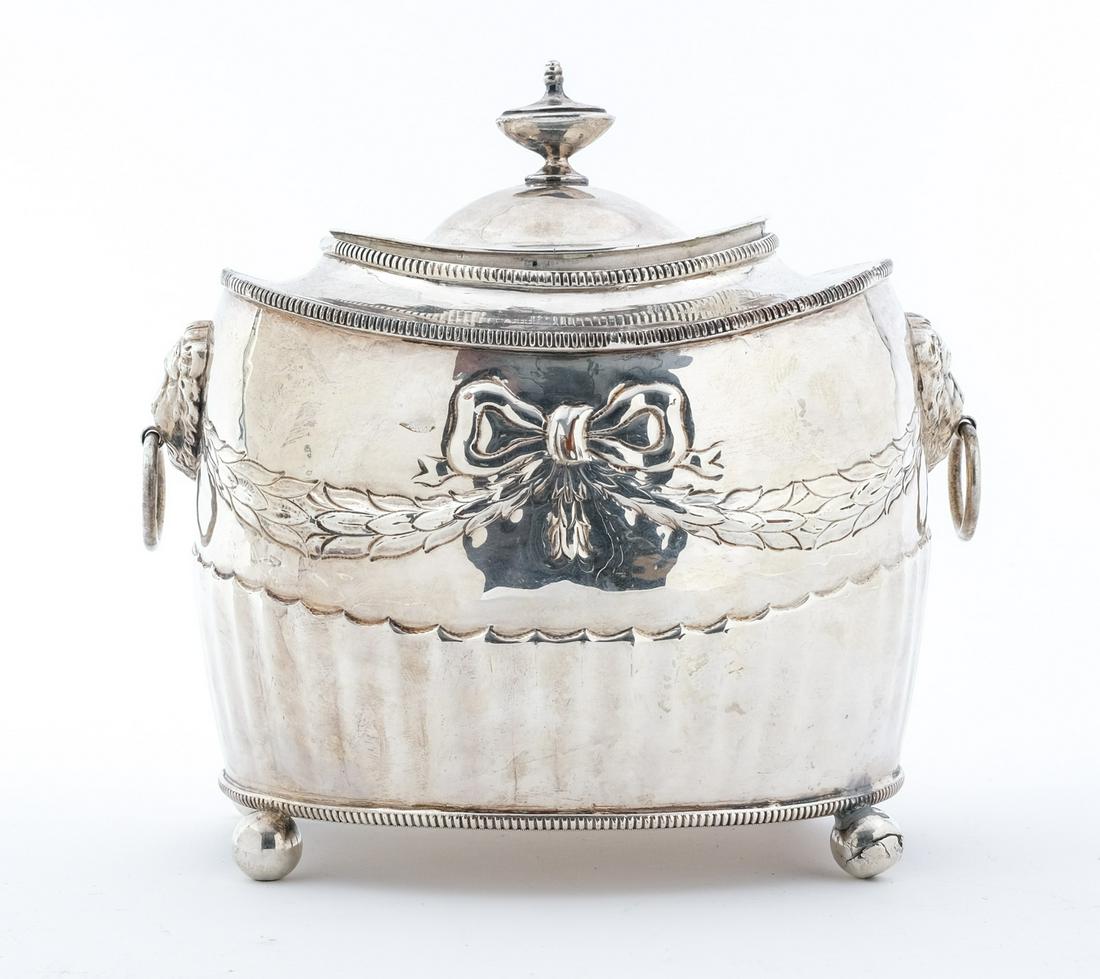 Sheffield Silverplate Tea Caddy (1 of 6)