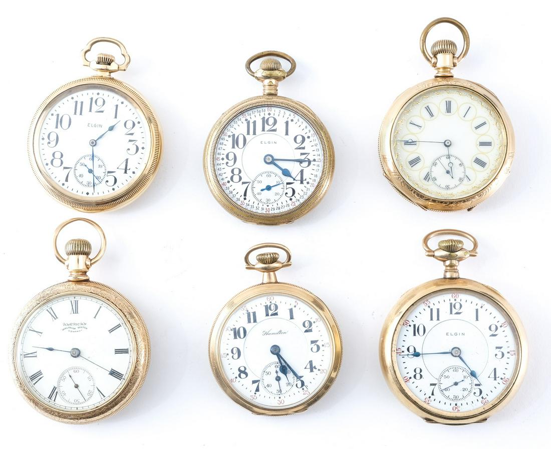 6 American Gold Pocket Watches (1 of 9)
