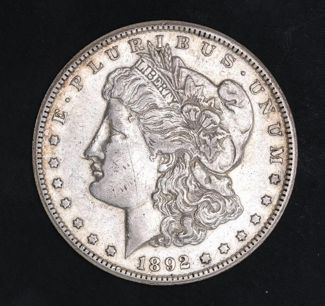 1892 - S Morgan Silver Dollar - VF / EF (1 of 4)