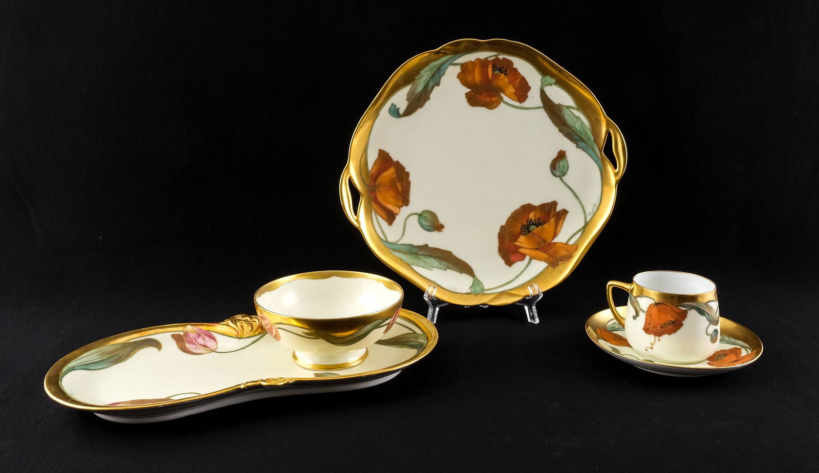 5 Pieces - Handel Painted Porcelain (1 of 7)