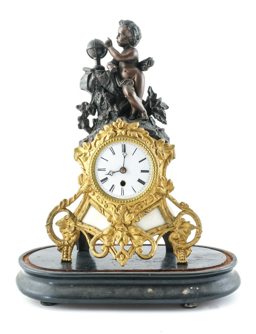Antique Dome Clock with Cherub (1 of 9)